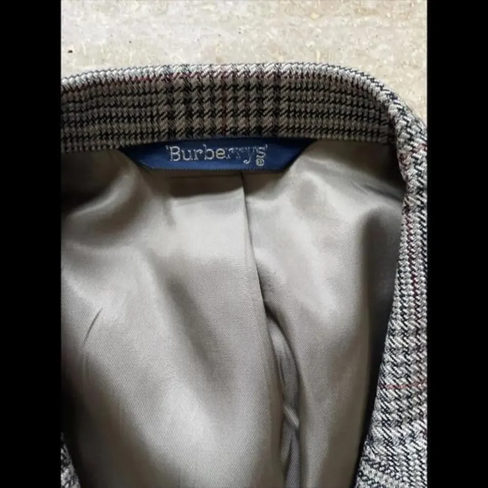 Vintage Burberrys Made In USA Wool Plaid Blazer Jacket‎ 40“ Chest